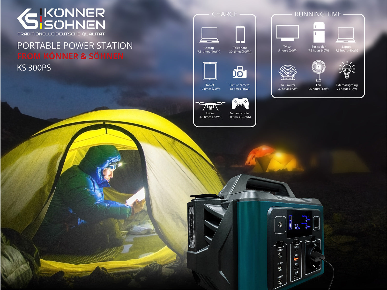 Portable power station KS 300PS