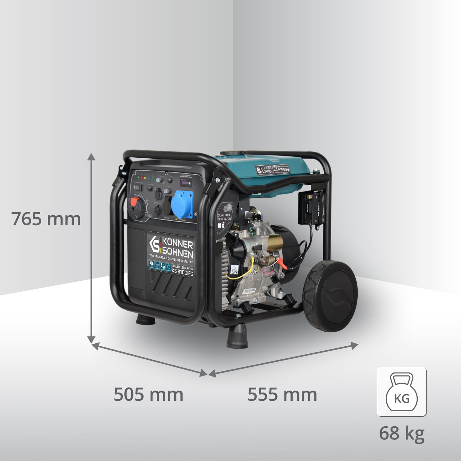 LPG/gasoline inverter generator KS 8100iEG