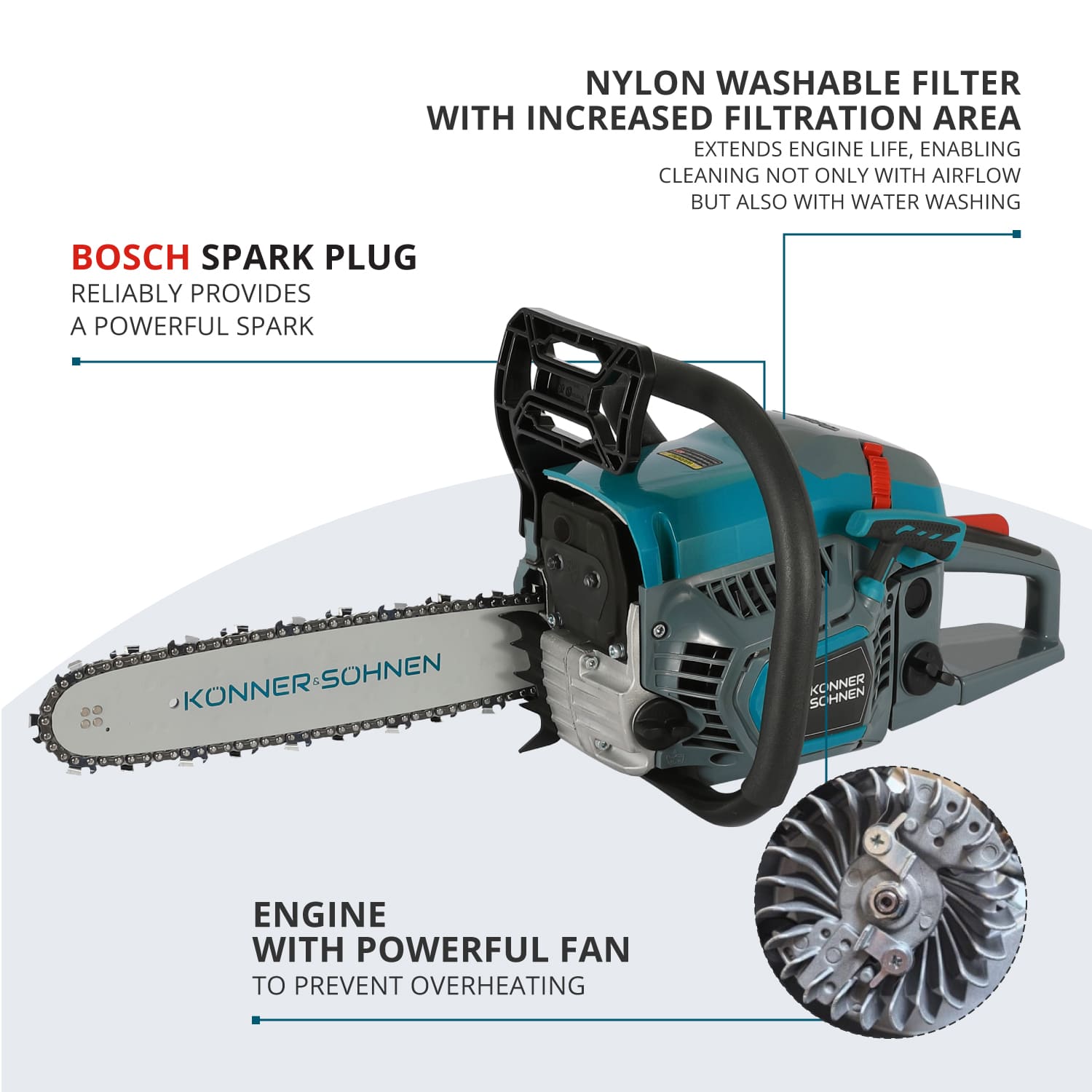 Gasoline chainsaw KS CS21G-13