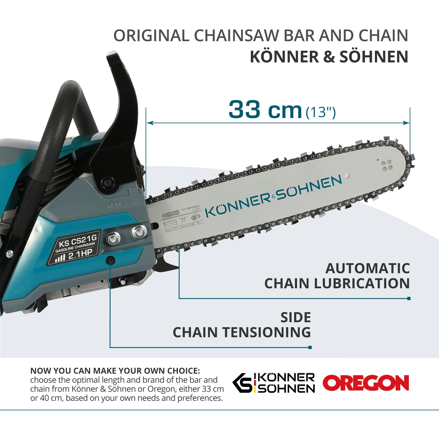 Gasoline chainsaw KS CS21G-13