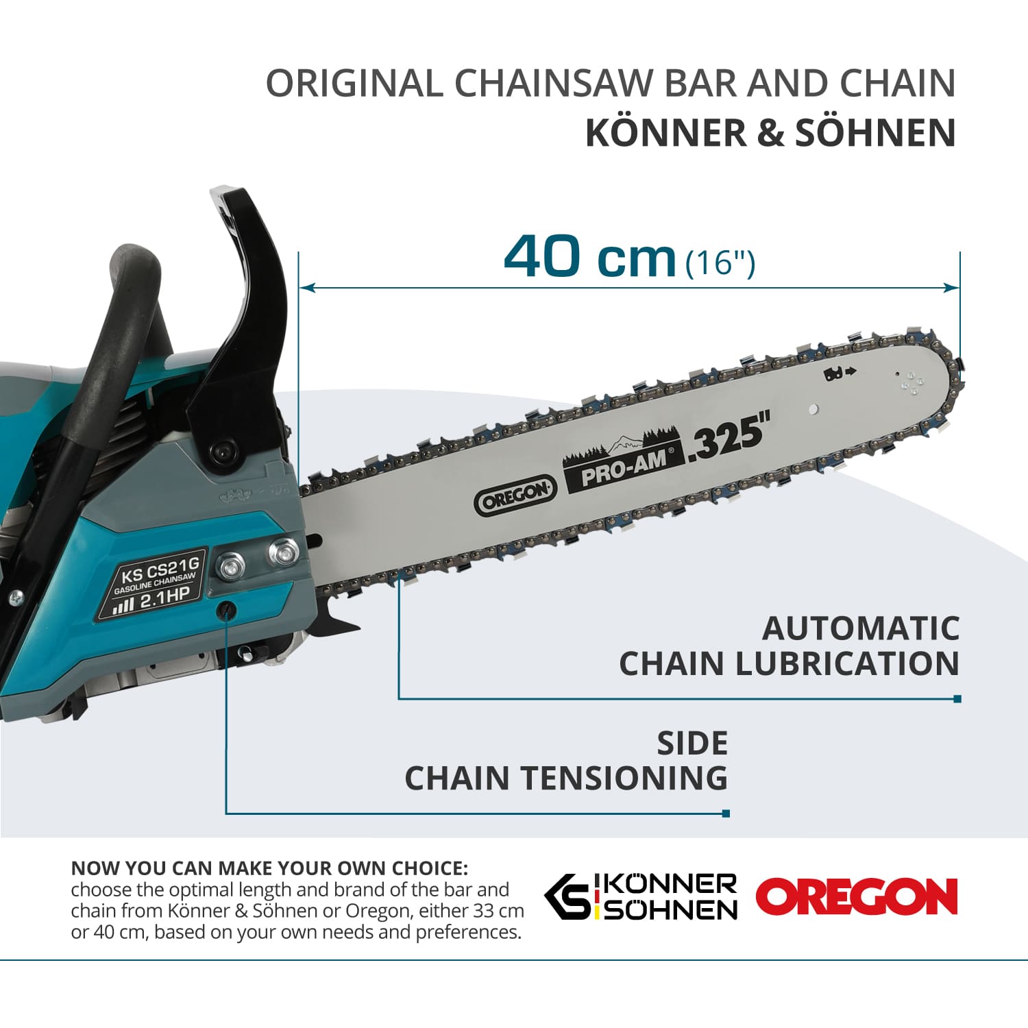 Gasoline chainsaw KS CS21G-16-1