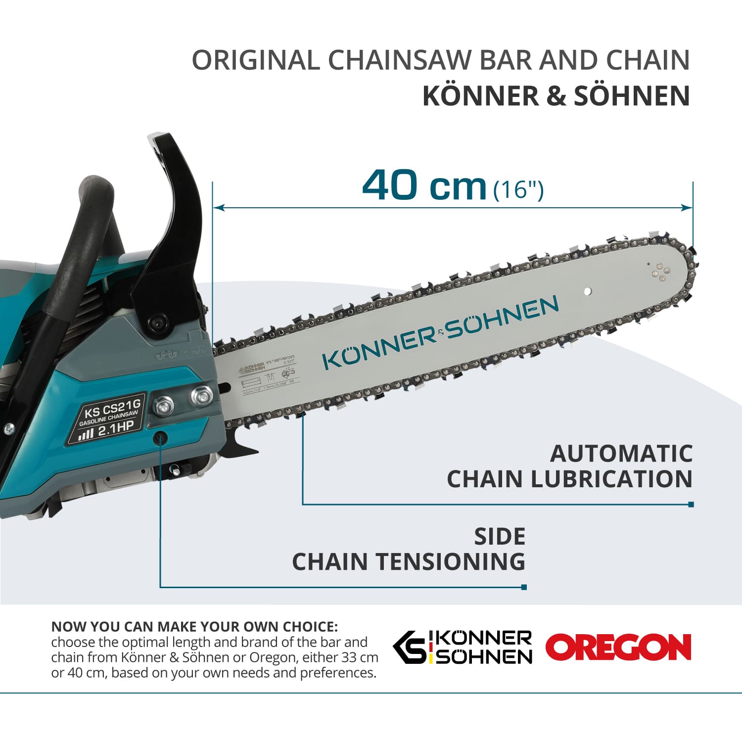 Gasoline chainsaw KS CS21G-16