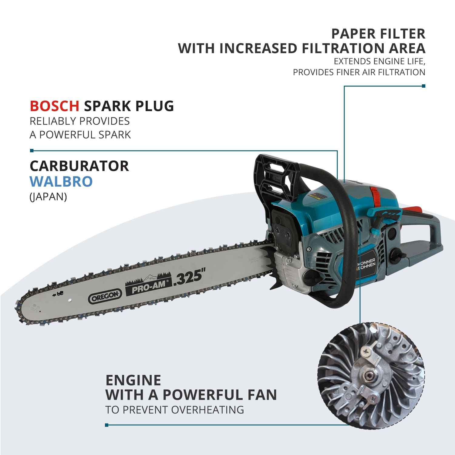 Gasoline chainsaw KS CS31G-16-1