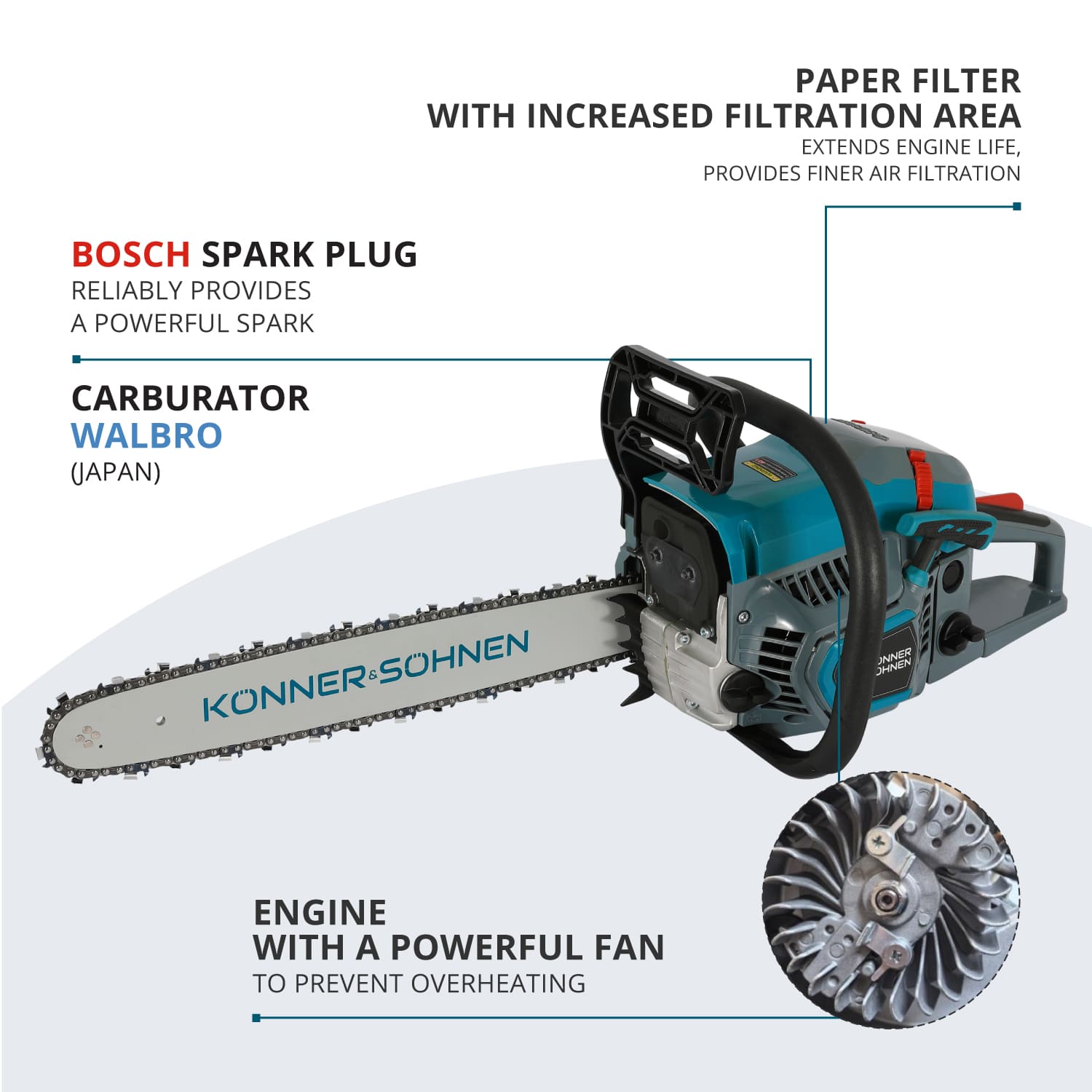 Gasoline chainsaw KS CS31G-16