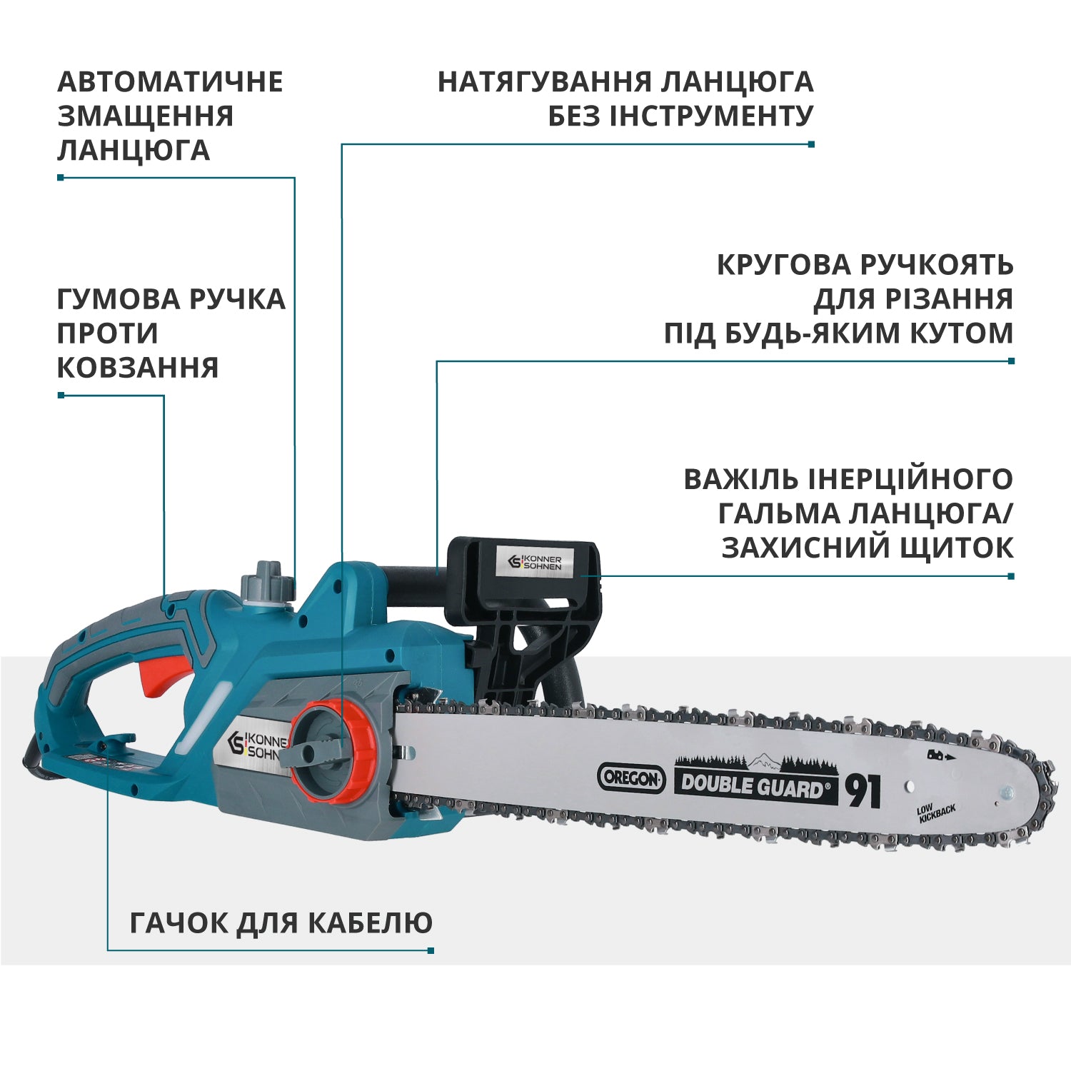 Електрична ланцюгова пила KS CS2400-18