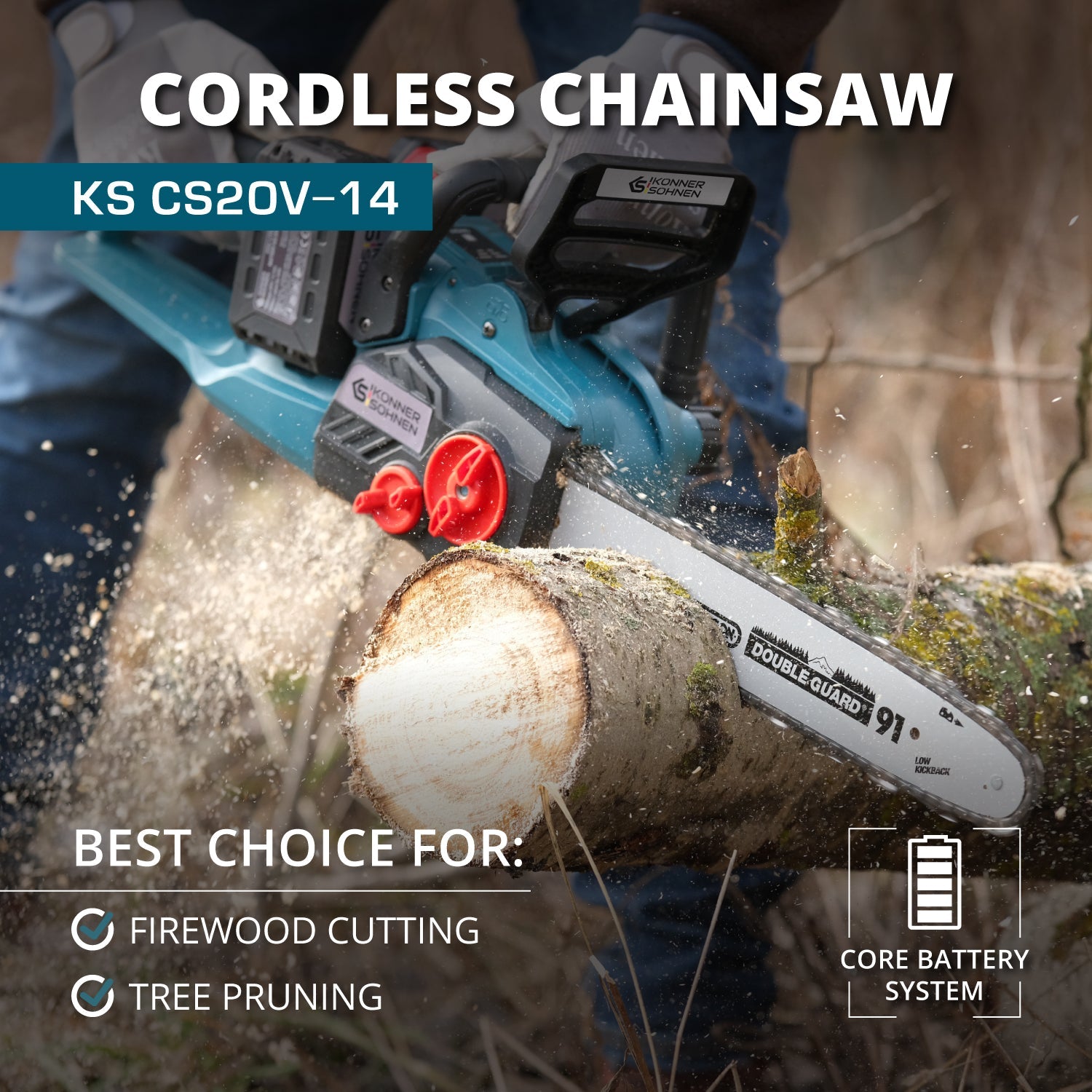 Cordless chainsaw KS CS40V-14