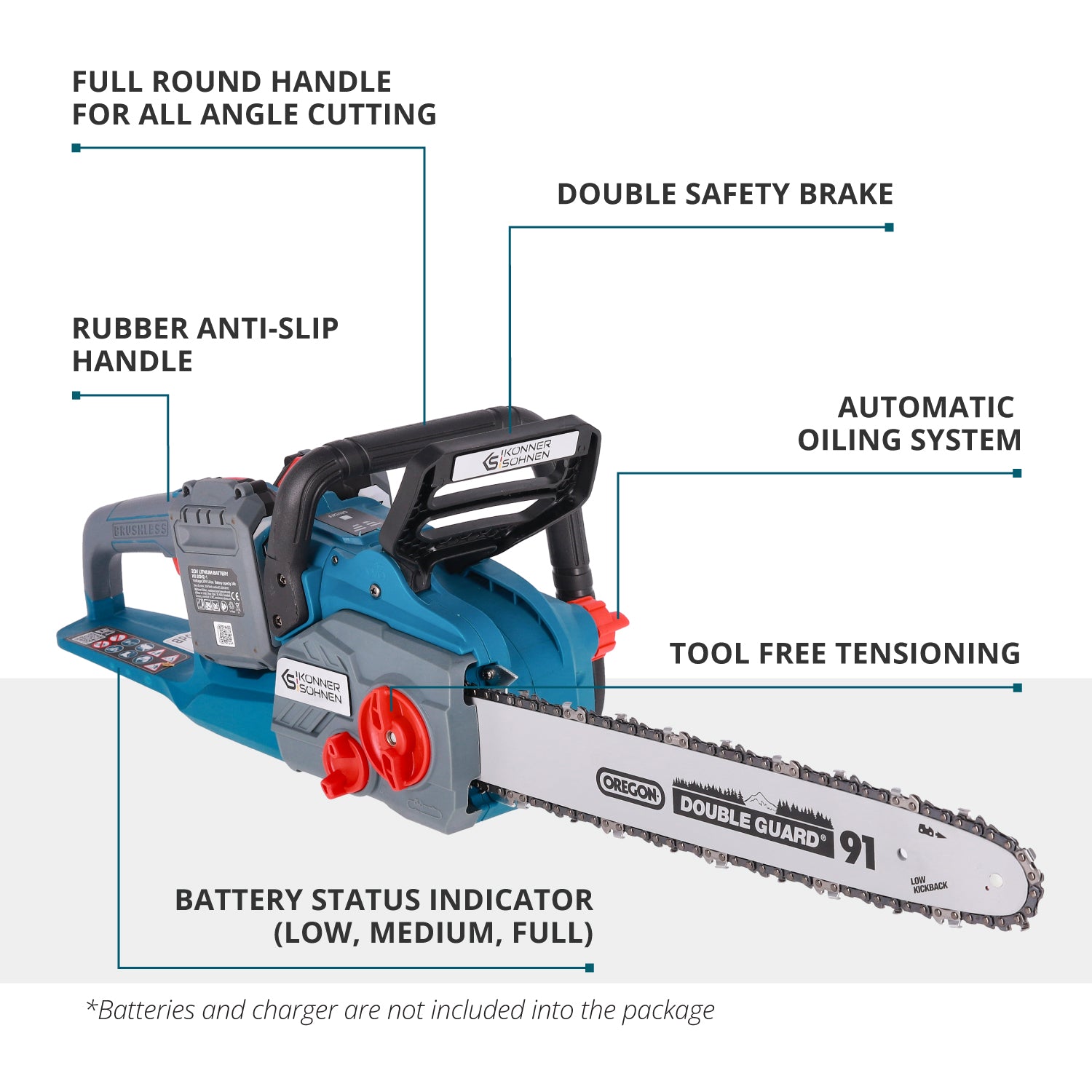 Cordless chainsaw KS CS40V-16