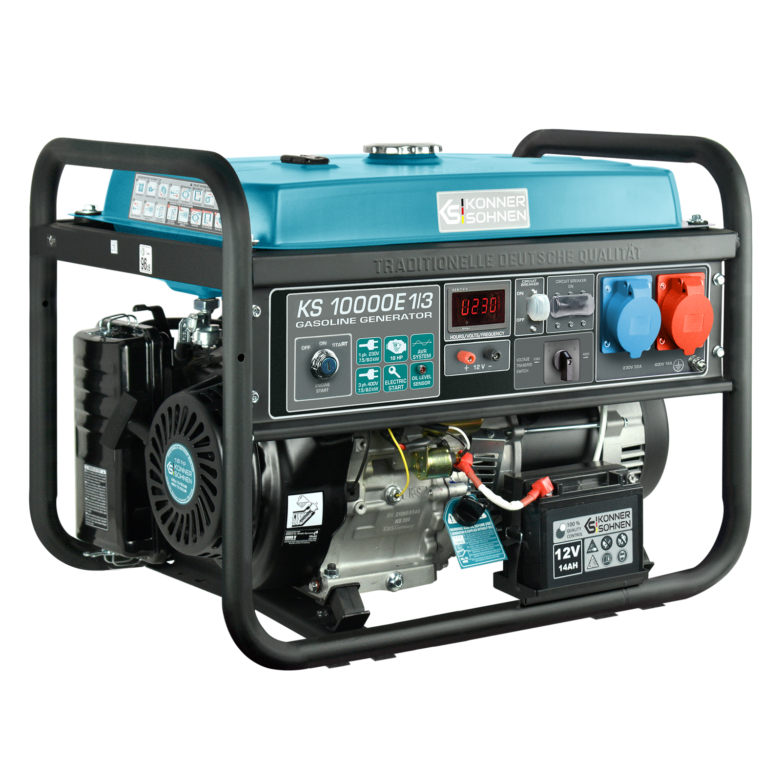 Gasoline generator "Könner & Söhnen" KS 10000E 1/3