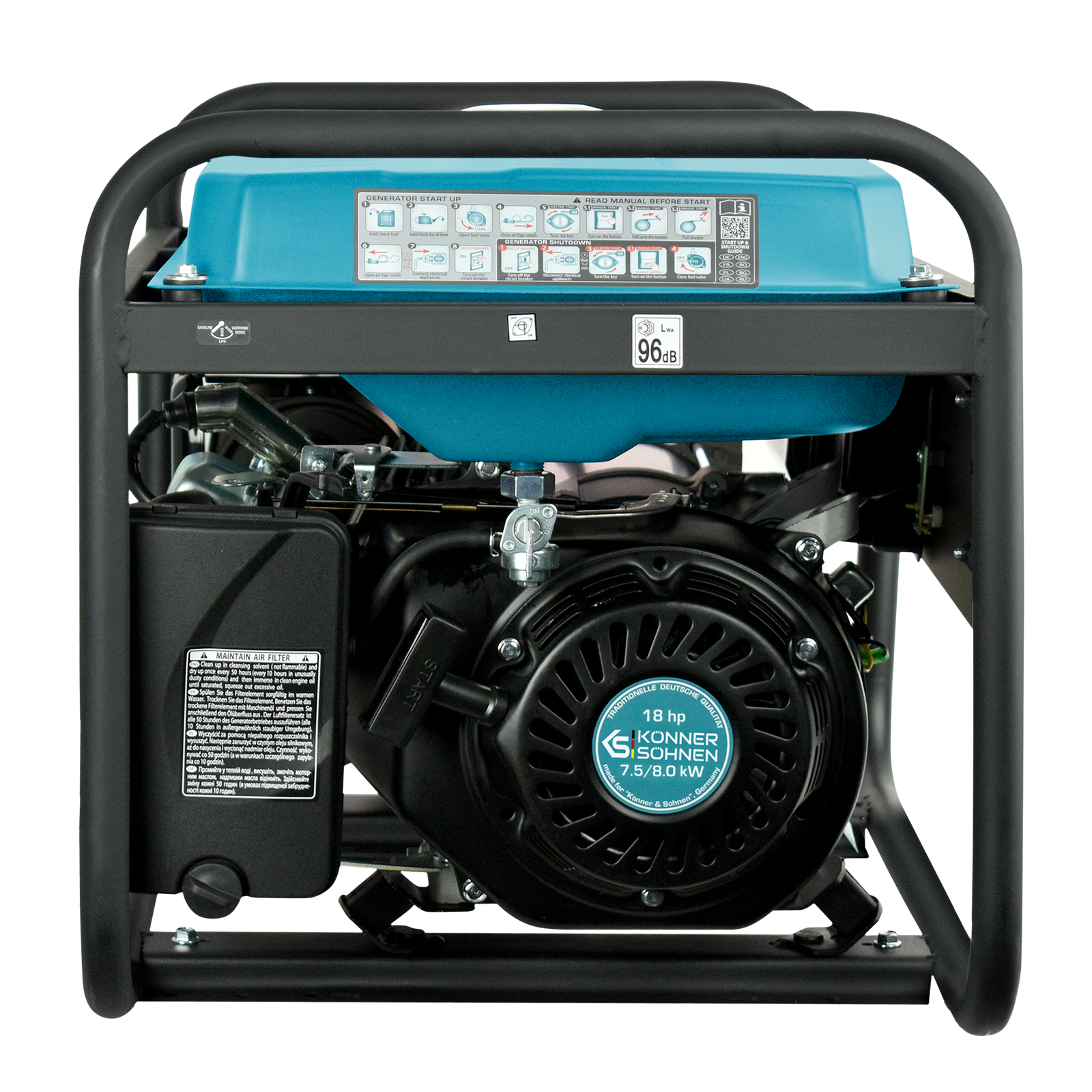 Gasoline generator "Könner & Söhnen" KS 10000E 1/3