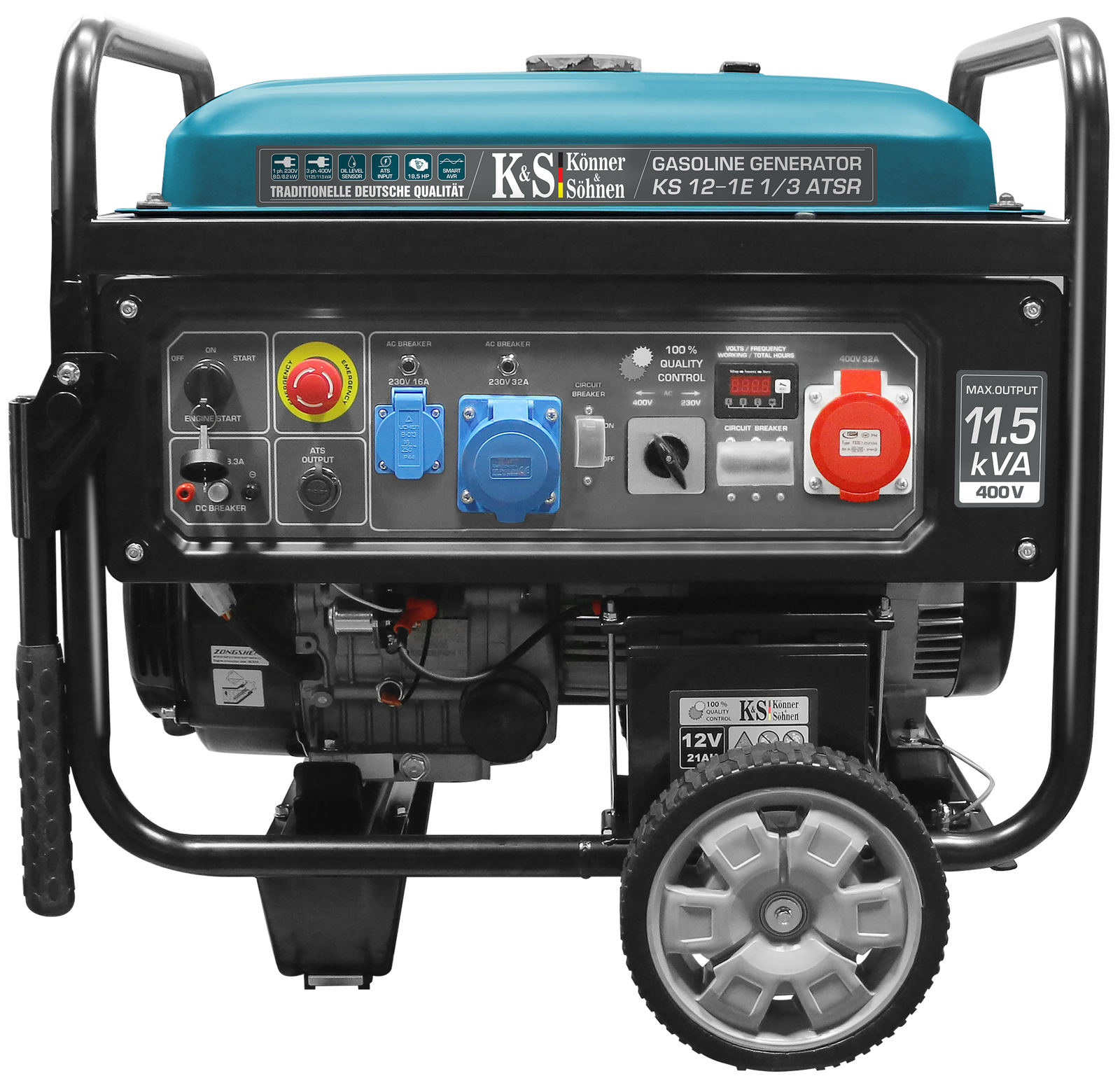 Gasoline generator "Könner & Söhnen" KS 12-1E 1/3 ATSR
