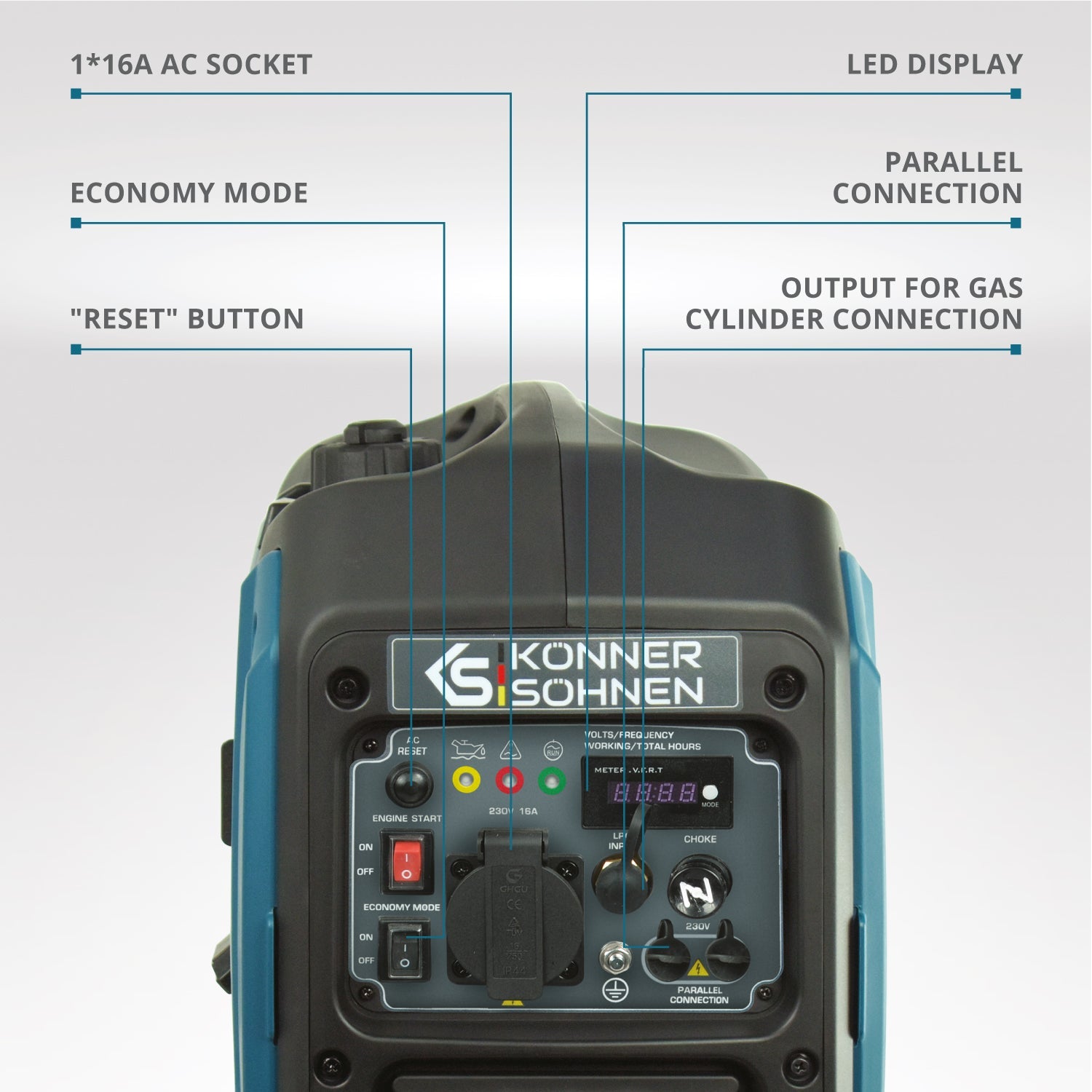 LPG/gasoline inverter generator KS 2000iG S