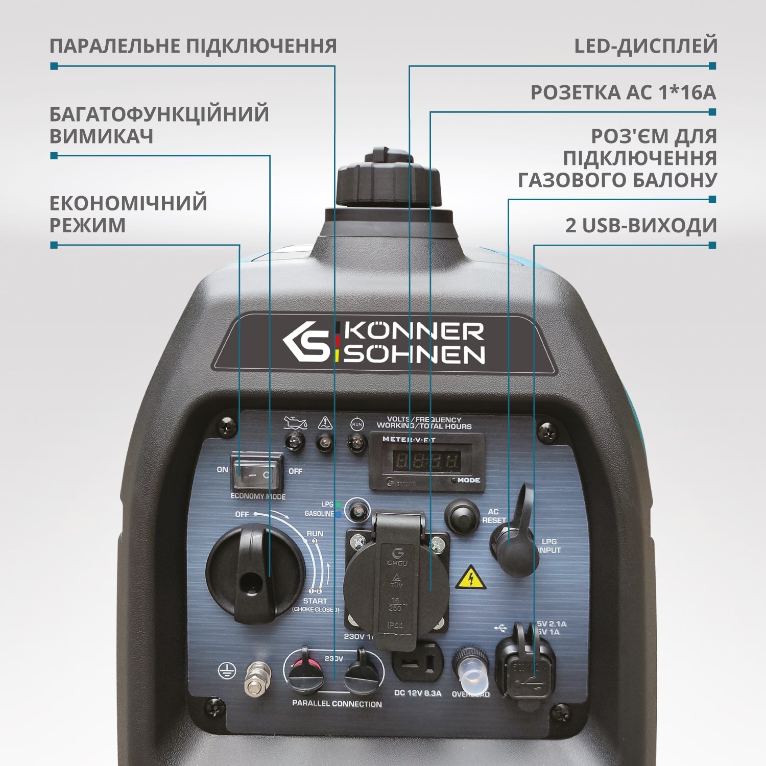 Інверторний газобензиновий генератор KS 2100iG S