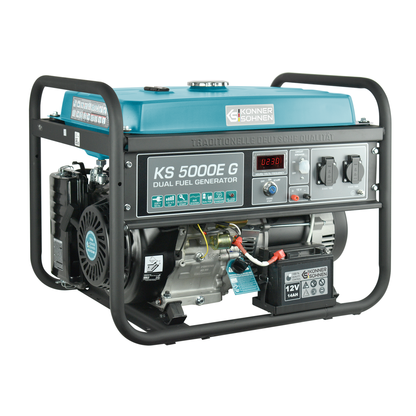 LPG/Gasoline Generator "Könner & Söhnen" KS 5000E G