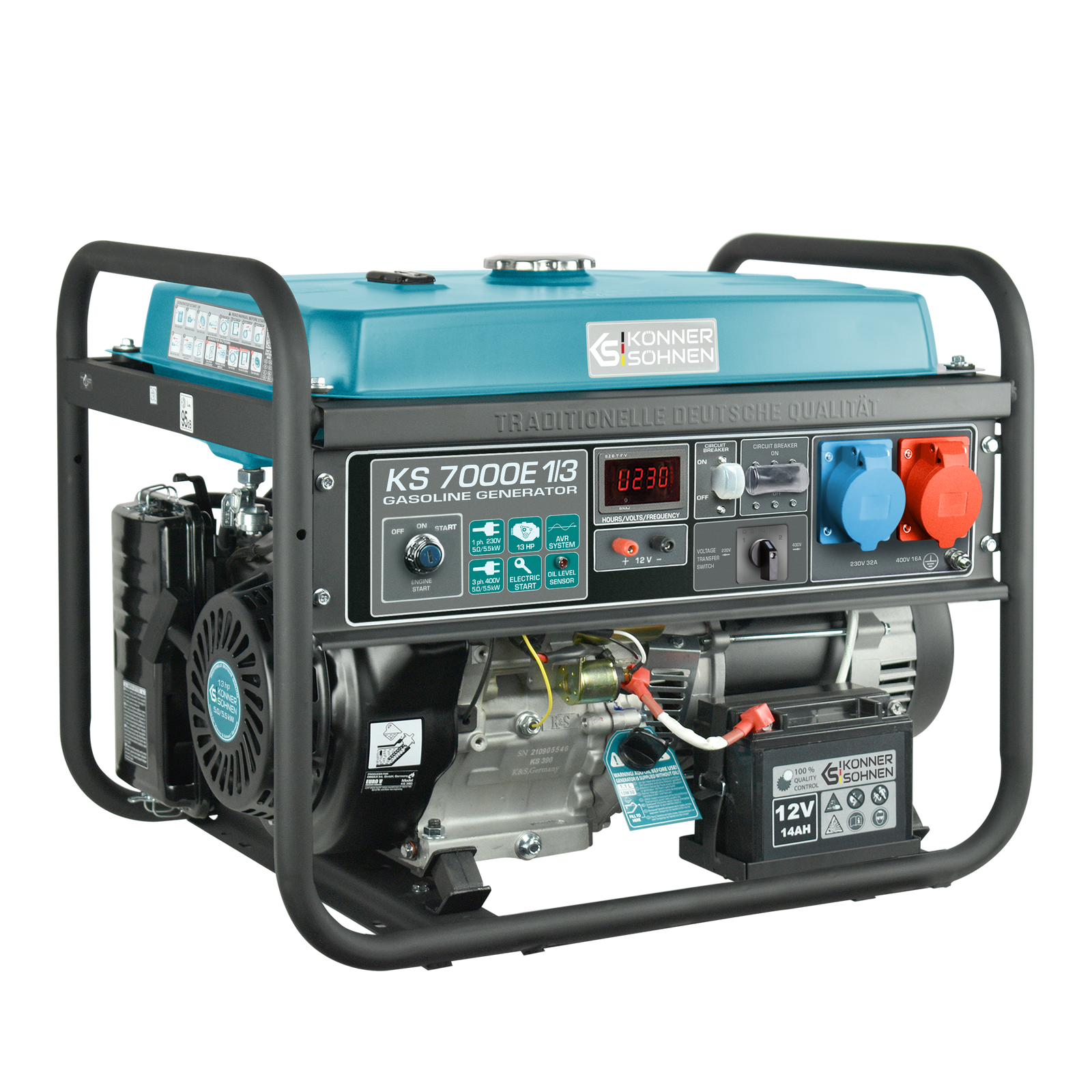 Gasoline generator "Könner & Söhnen" KS 7000E 1/3