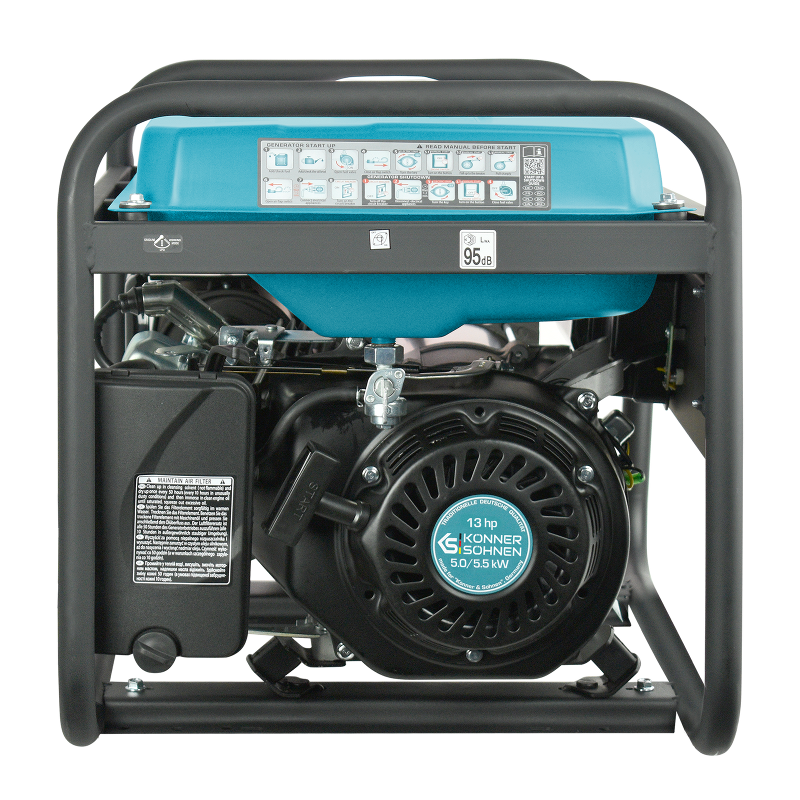 Gasoline generator "Könner & Söhnen" KS 7000E 1/3