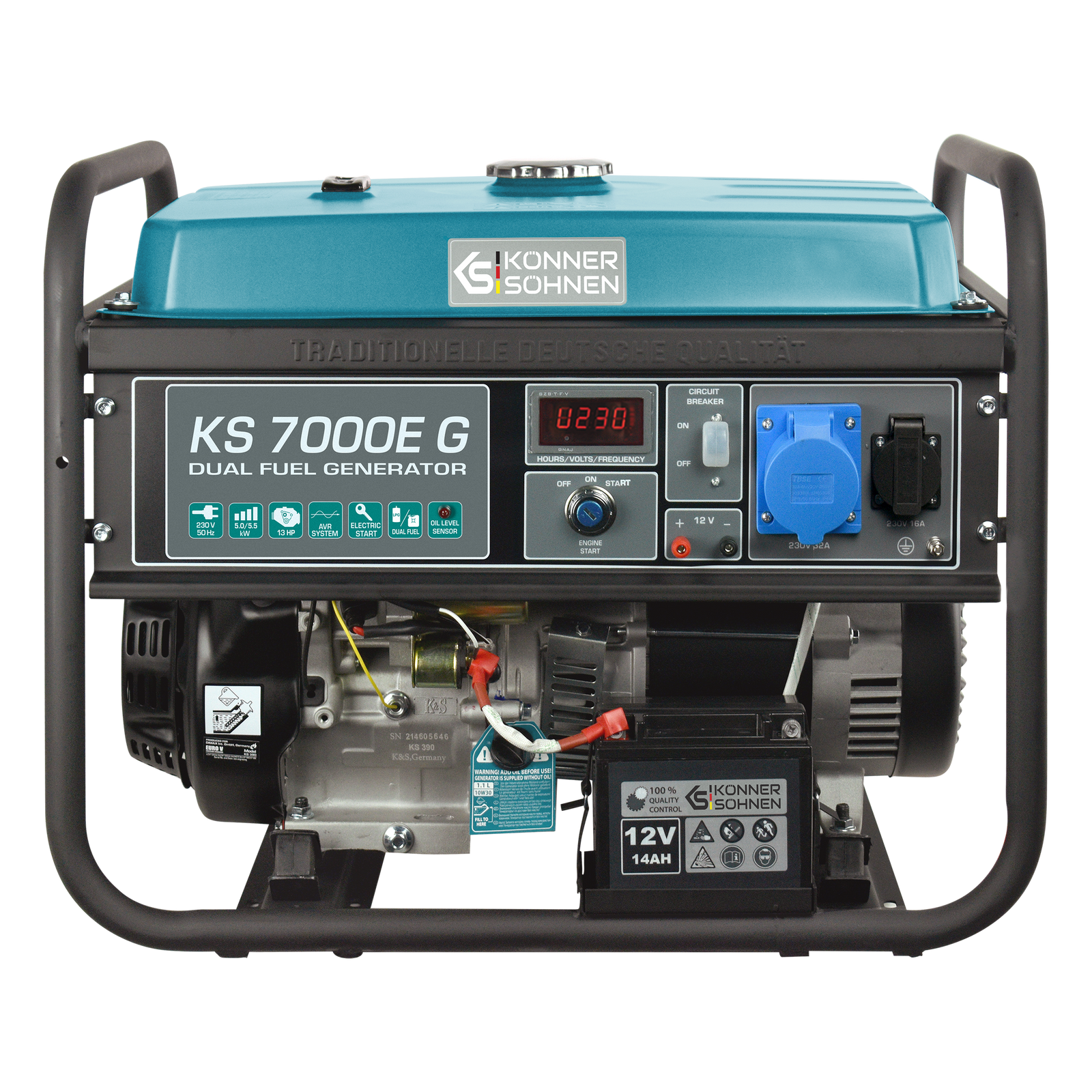 LPG/Gasoline Generator "Könner & Söhnen" KS 7000E G