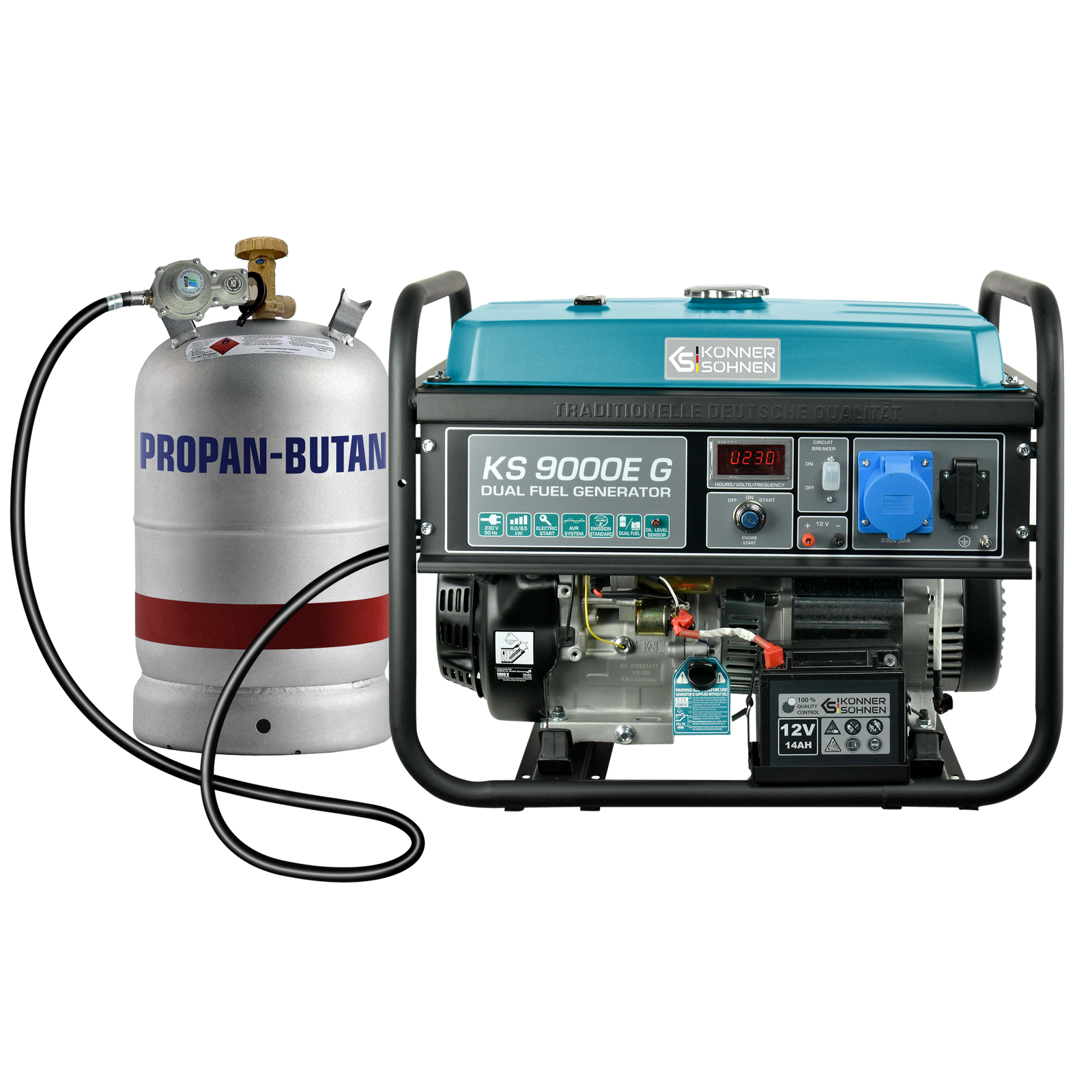 LPG/Gasoline Generator "Könner & Söhnen" KS 9000E G