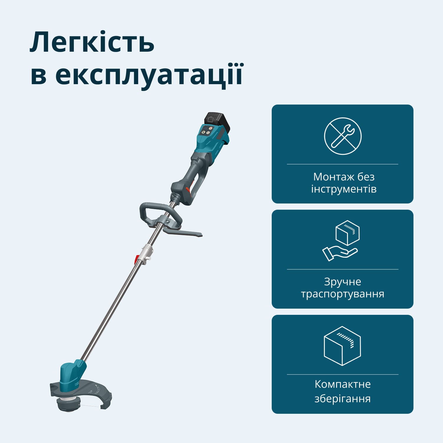 Тример садовий акумуляторний + Швидкий зарядний пристрій + Акумулятор 20V KS BCT-20V SET MAX