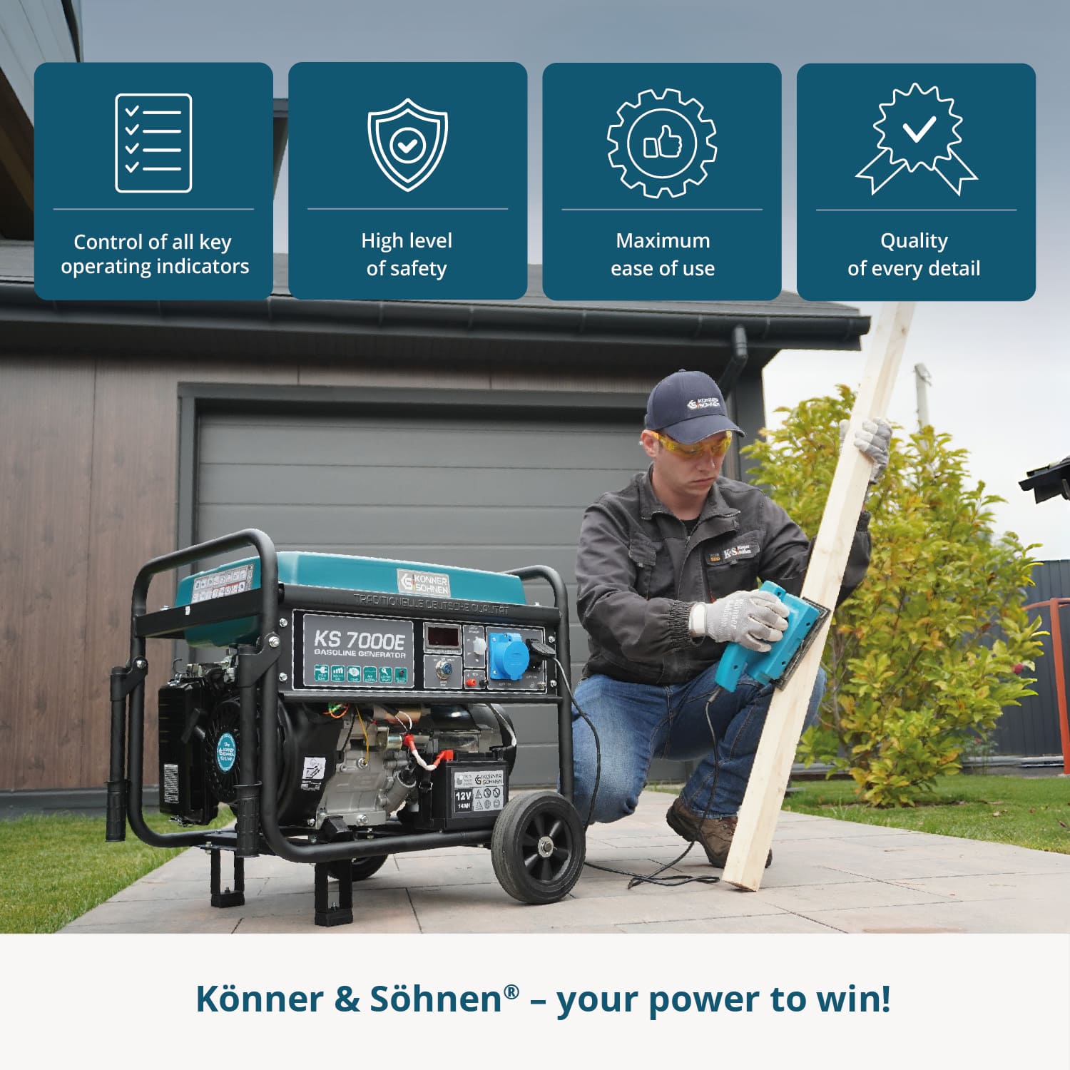Gasoline generator "Könner & Söhnen" KS 7000E